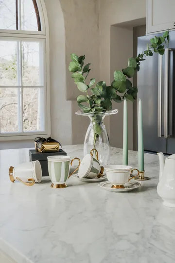 Stripes Sage mug - 28 cl - Hilke Collection