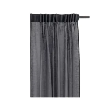 Dalsland curtain - Charcoal, pleat band and channel - Himla