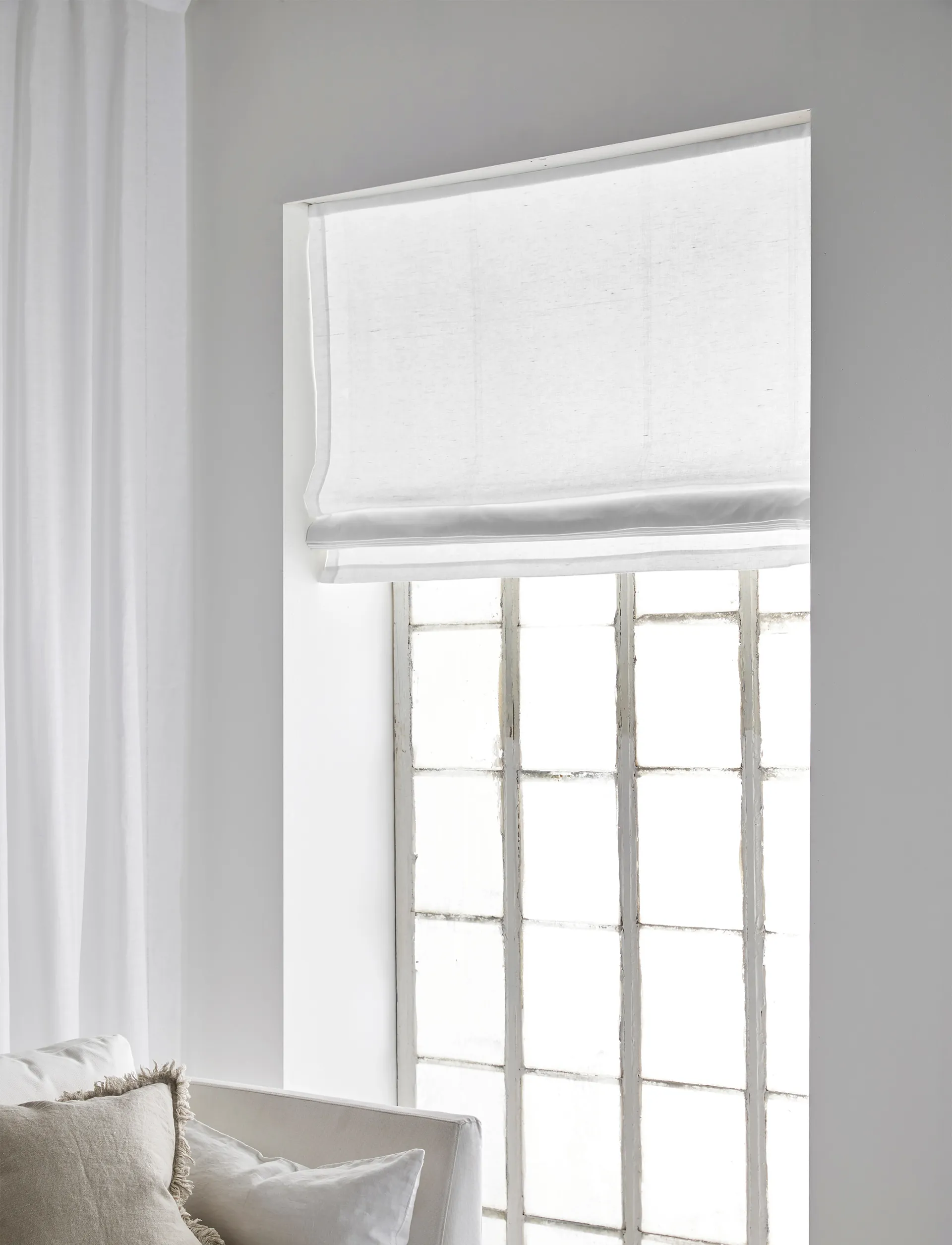 Ebba Roman Blind Optical White, 60x180 cm Himla