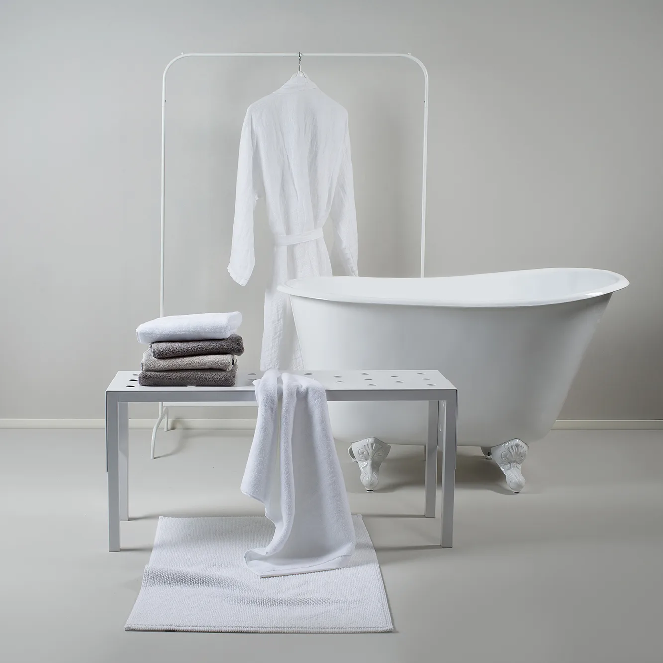 Max bathroom rug 60x90 cm, White (white) Himla