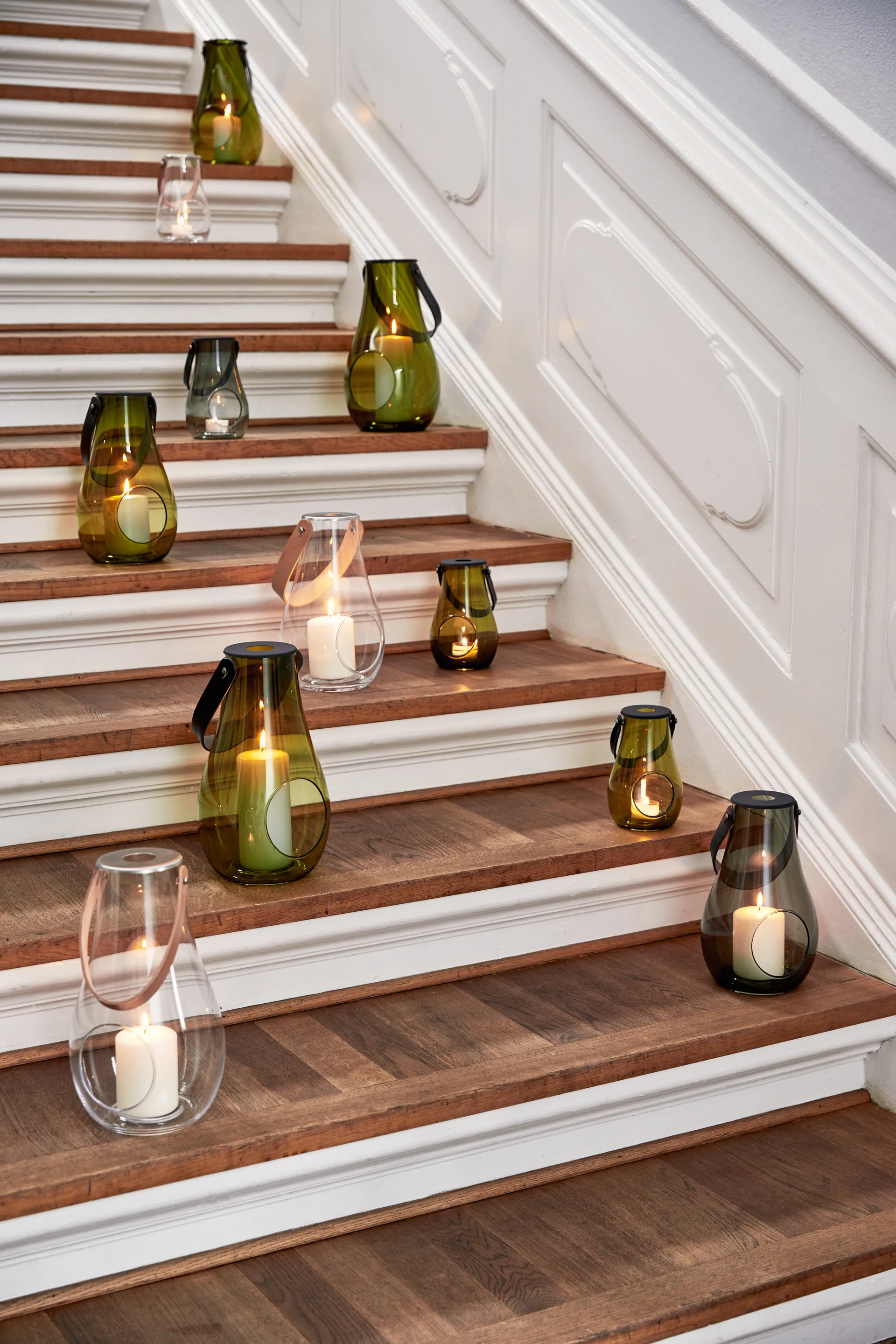 Design With Light lantern olive green, 29 cm Holmegaard