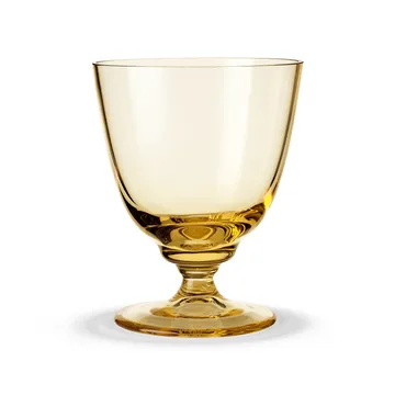 Flow glass on base 35 cl - Amber - Holmegaard