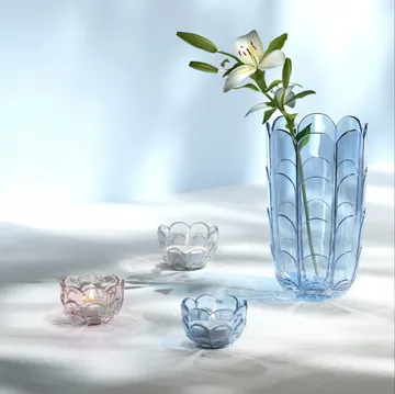 Lily candle holder Ø7 cm - Blue iris - Holmegaard