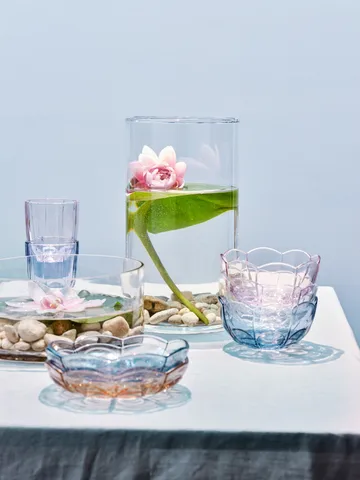 Lily drinking glass 32 cl 2-pack - Blue iris - Holmegaard