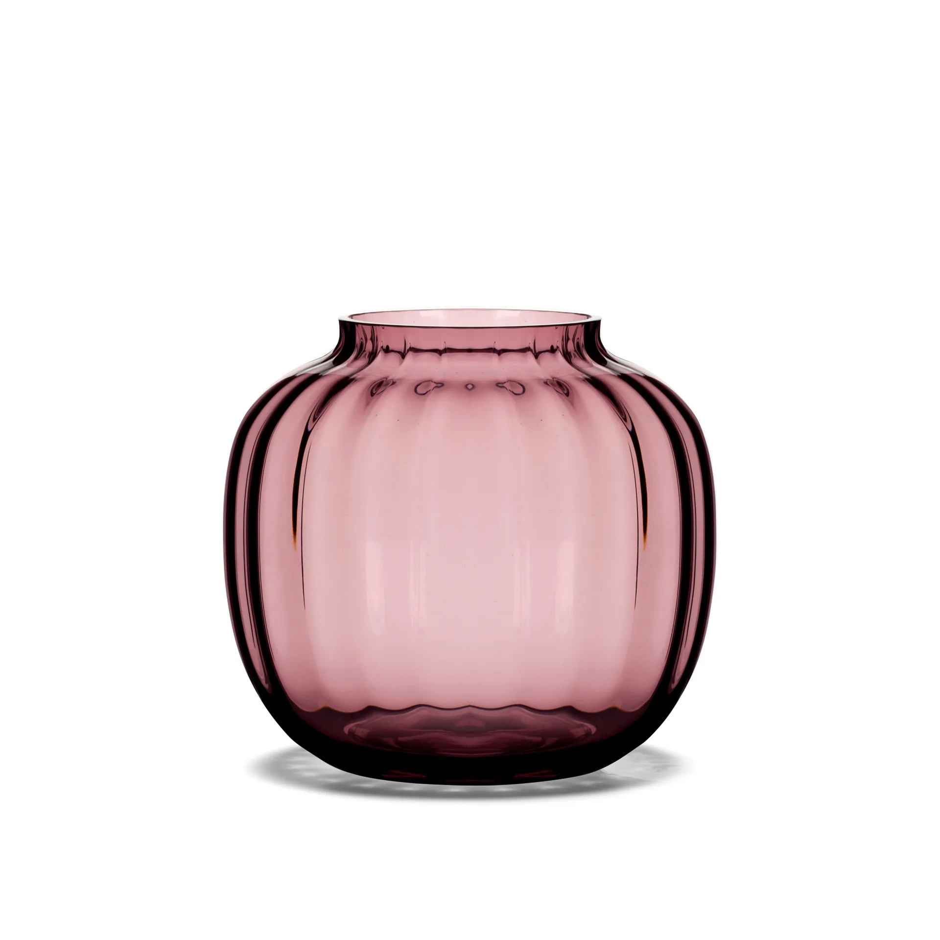Primula vase, plum (red), round Holmegaard