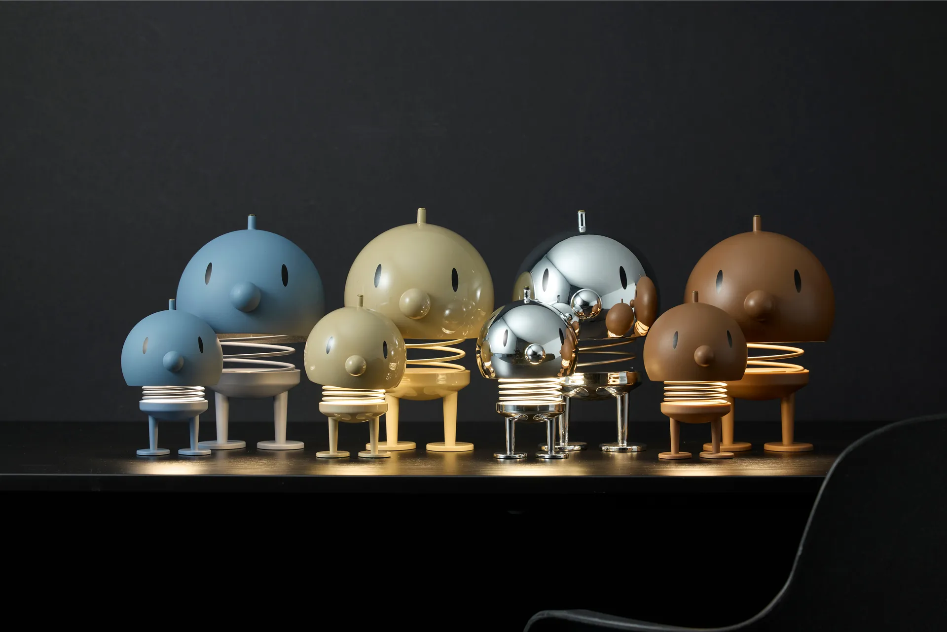 Hoptimist LED lamp portable XL, Chrome Hoptimist
