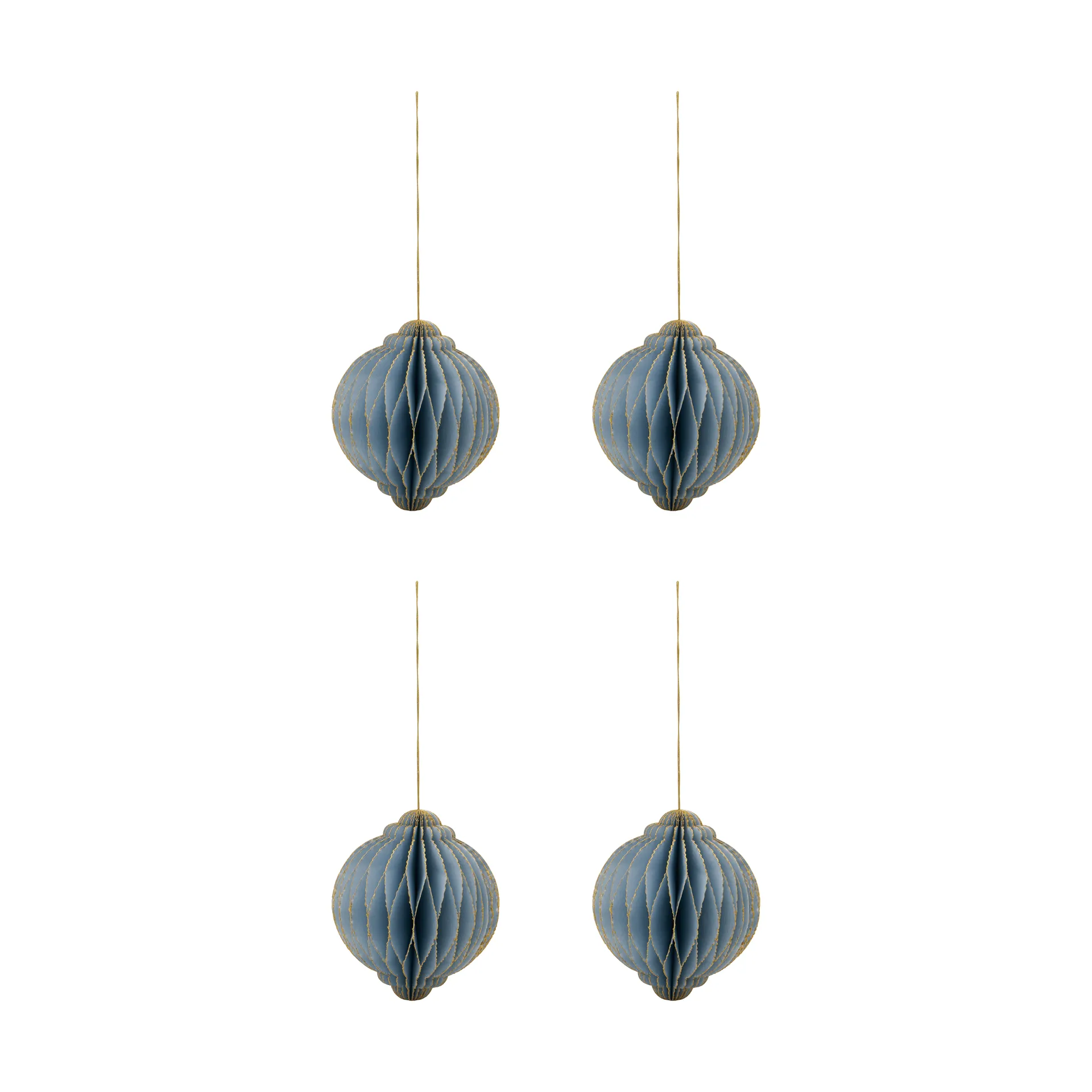 Alsta Christmas hanging 4-pack, Light blue, Ø10 cm House Doctor