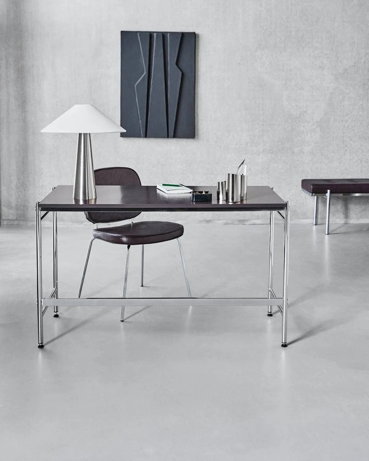 Arph desk, Mulberry-chrome, 125x60x74 cm House Doctor