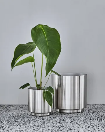 Bailey pot, 2 pieces - Silver finish - House Doctor