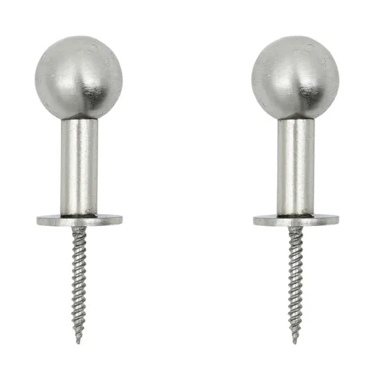 Ball hook 2-pack, Silver finish, Ø4x2 cm House Doctor