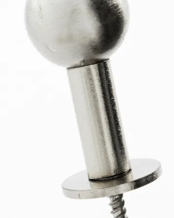 Ball hook 2-pack - Silver finish, Ø4x2 cm - House Doctor