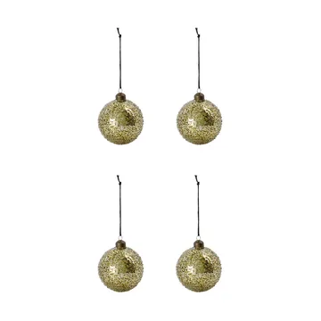 Chosen Christmas bauble Ø8 cm 4-pack - Gold - House Doctor