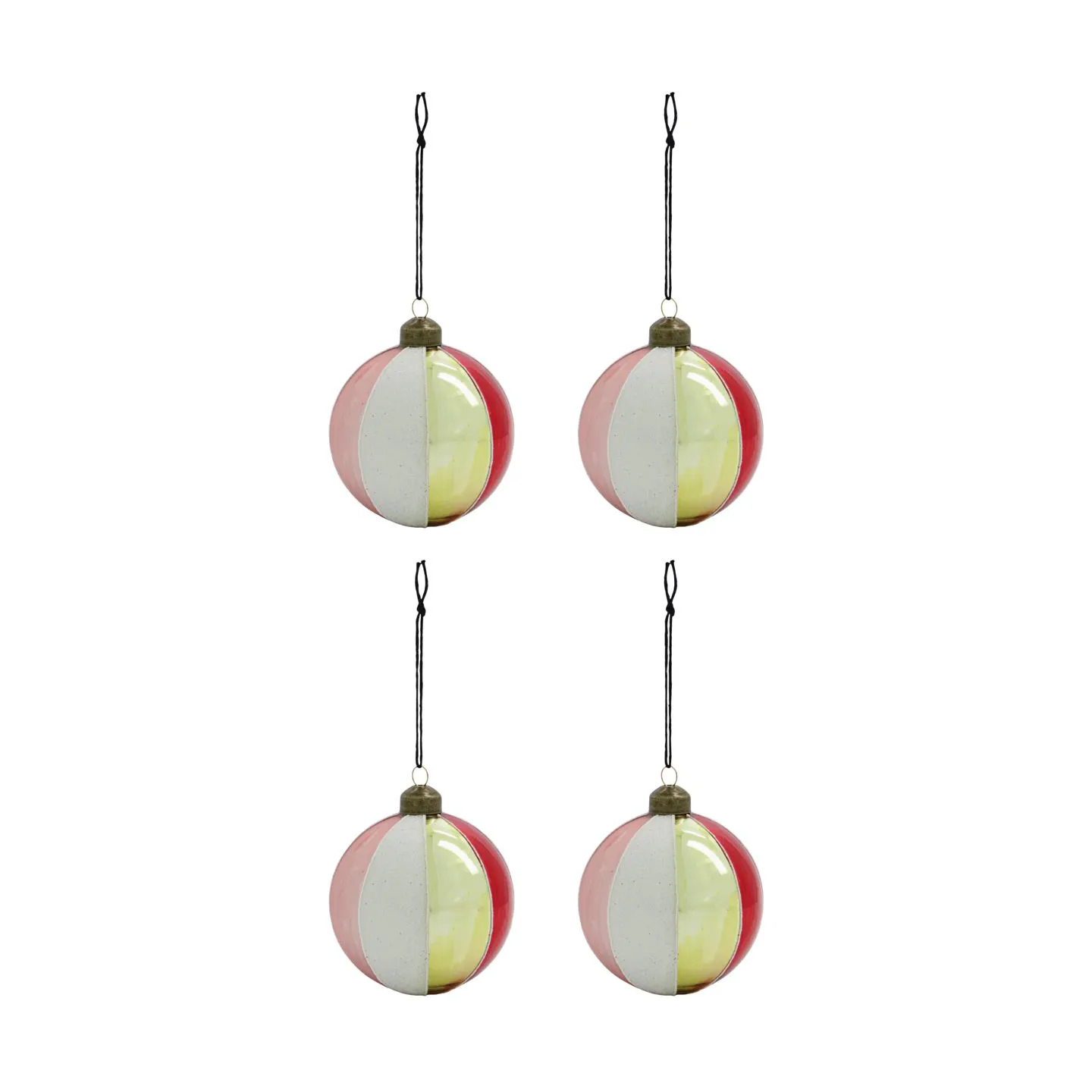 Circus Christmas bauble Ø8 cm 4-pack, Red House Doctor