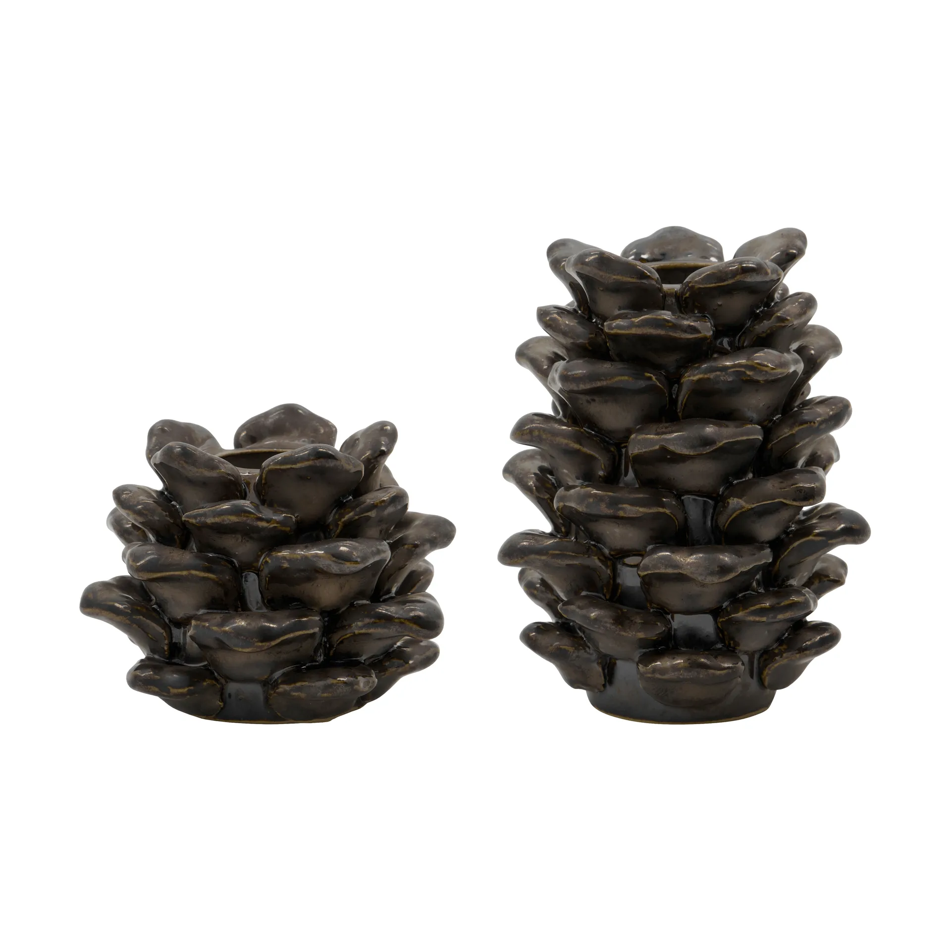 Cone candleholder 2 pieces, Antique metallic House Doctor