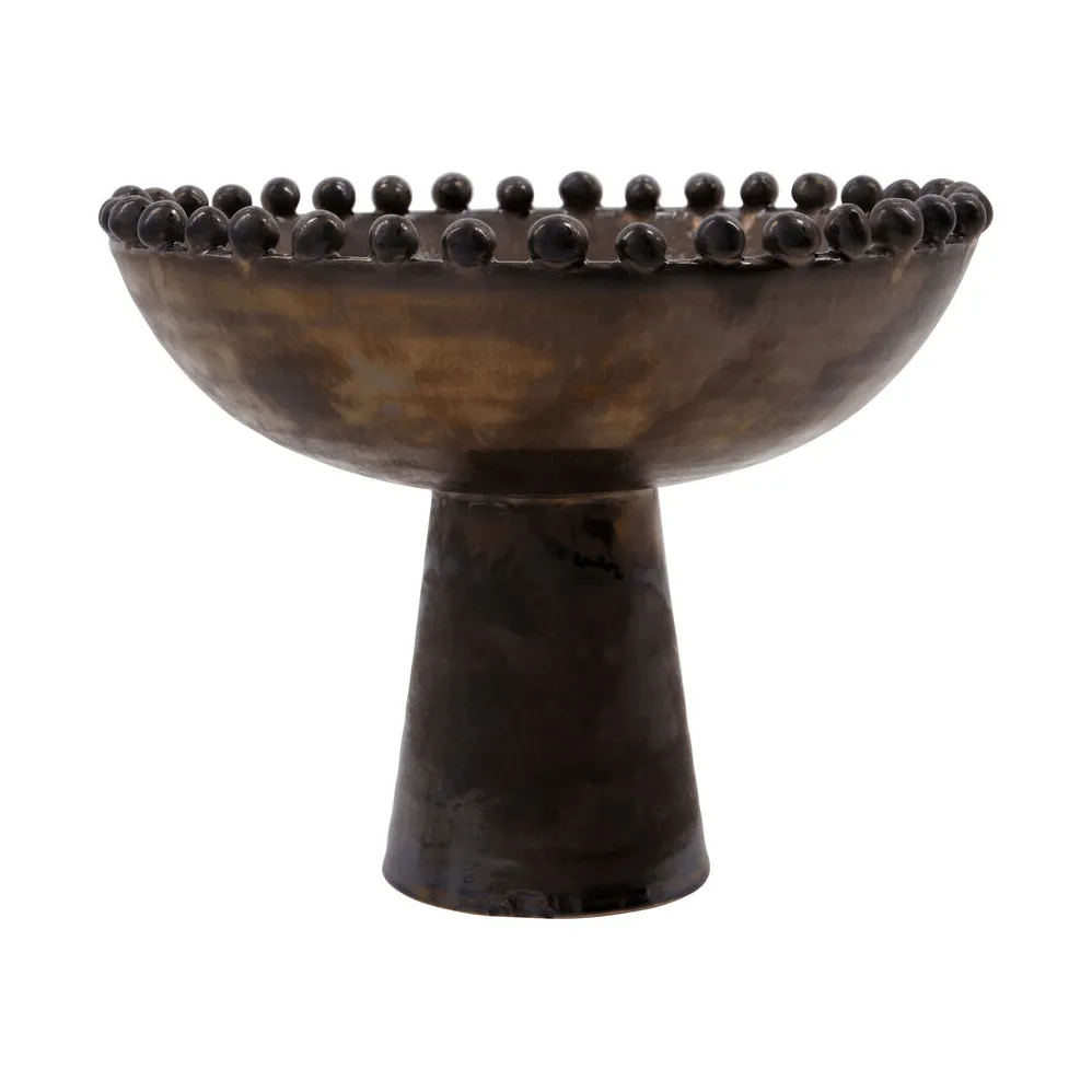 decorative bowl, Black, Ø24x19.5 cm House Doctor