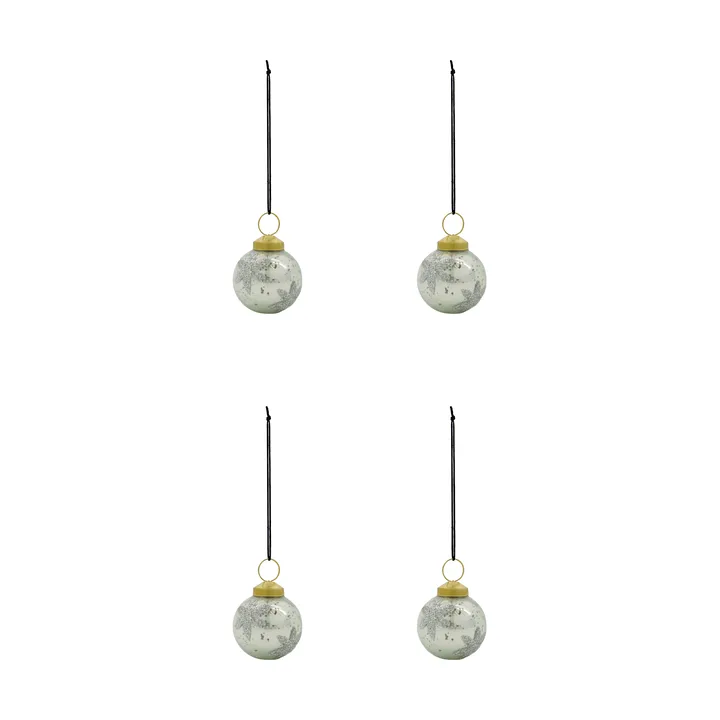 Fiore Christmas bauble 4-pack - Light blue - House Doctor