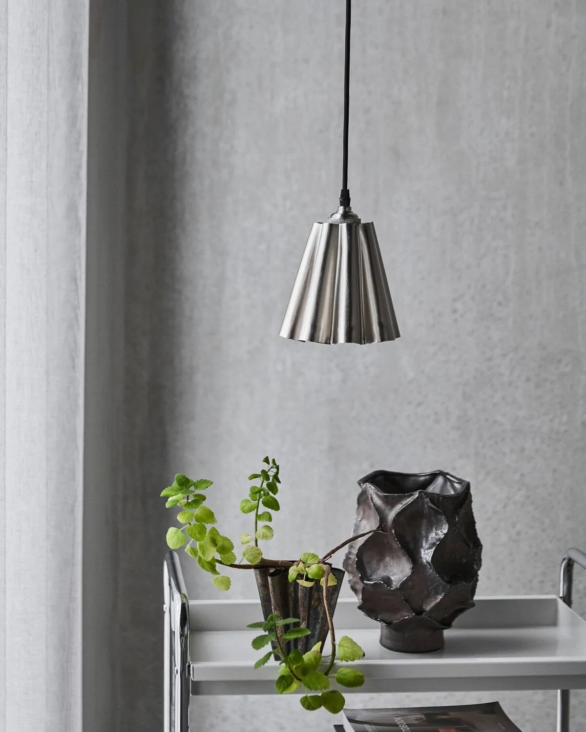 Flola lampshade, Brushed silver colour, Ø16x16 cm House Doctor