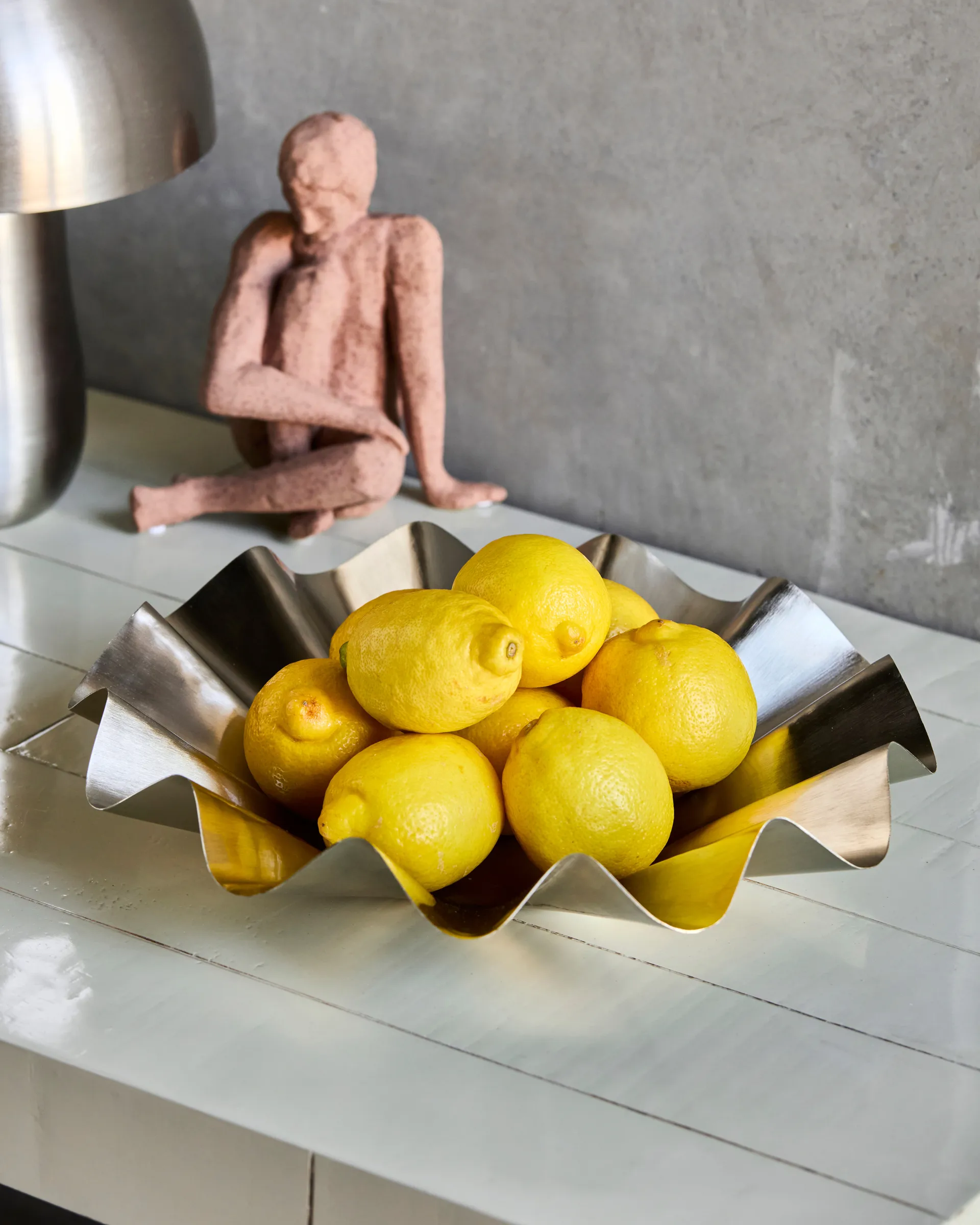 Flood bowl Ø35 cm, Brushed silver House Doctor
