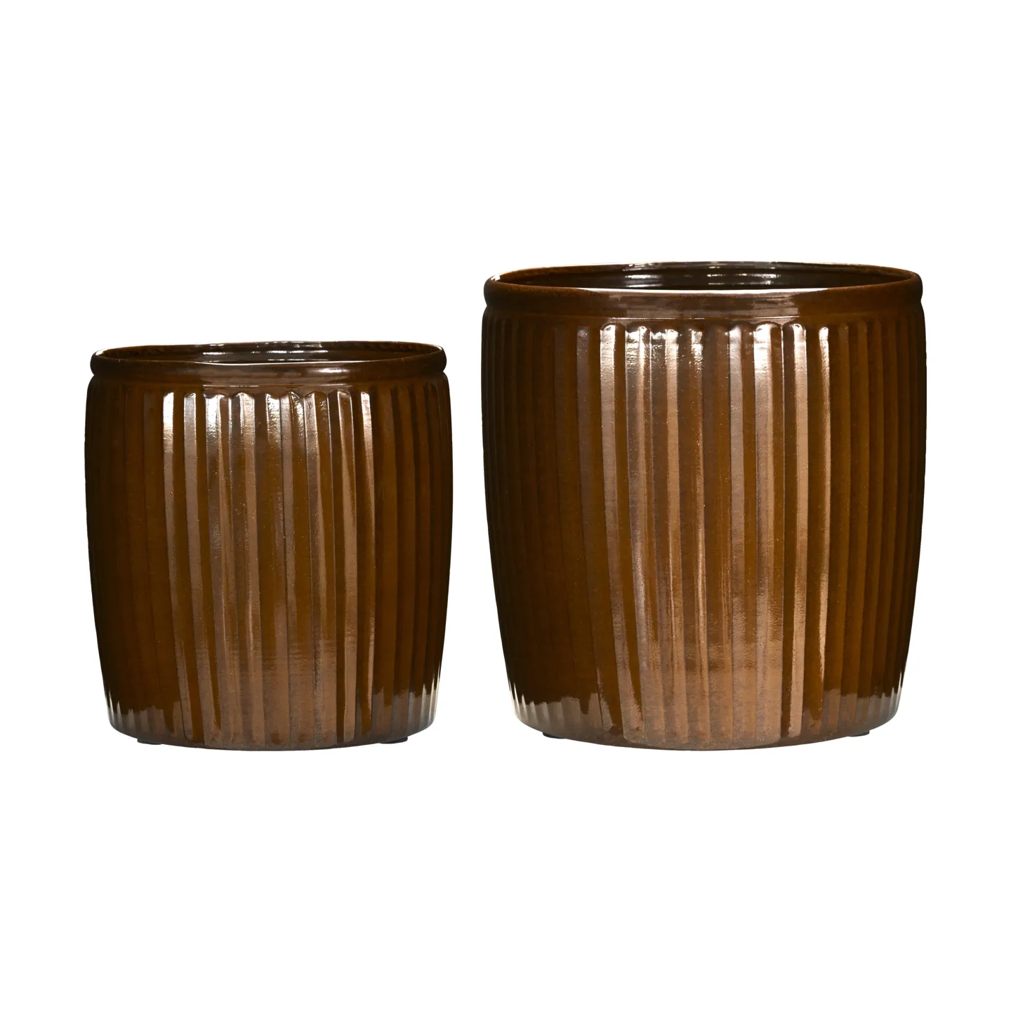 Groove planter 2 parts small, Brown House Doctor