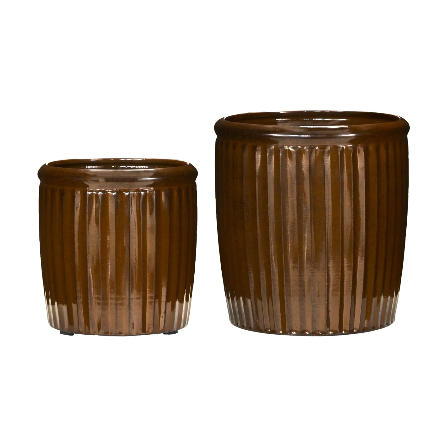 Groove planter 2 parts small, Brown House Doctor