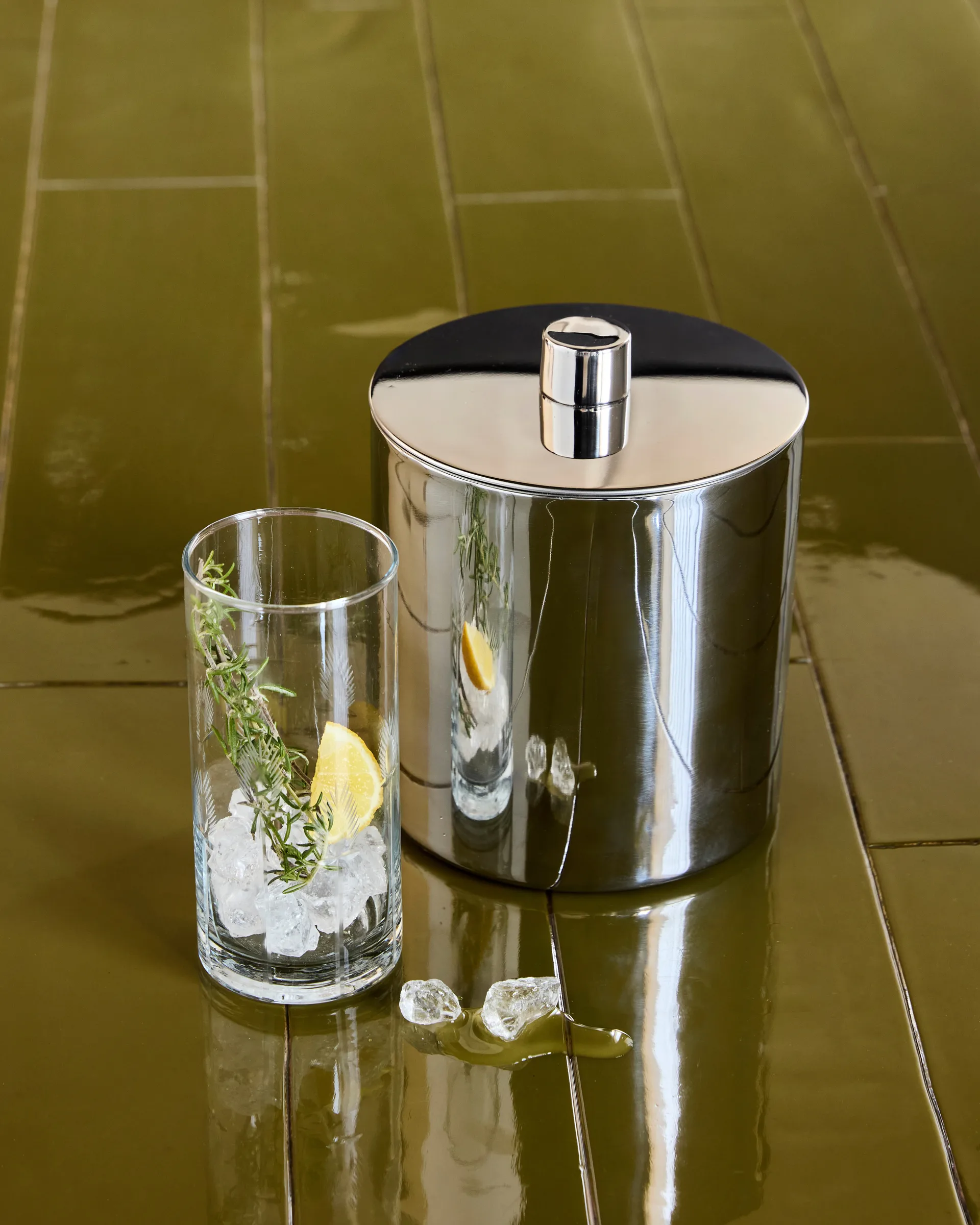 Kett ice bucket Ø15.5x16 cm, Silver finish House Doctor