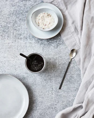 Ox long spoon 4-pack - Black-silver - House Doctor