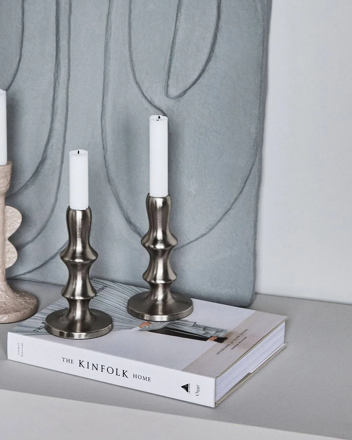 Reese candle holder 2-pack, Silver finish House Doctor