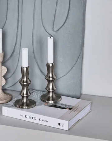 Reese candle holder 2-pack - Silver finish - House Doctor