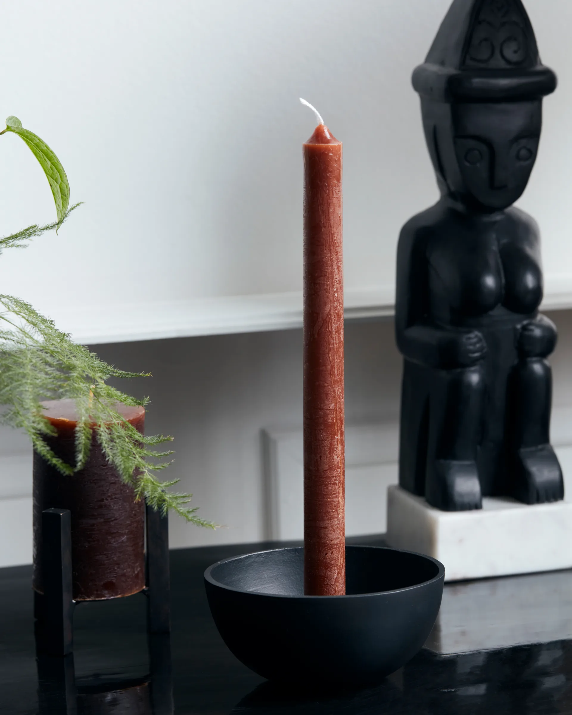 Rustic Wax light 25 cm 8-pack, Cognac House Doctor