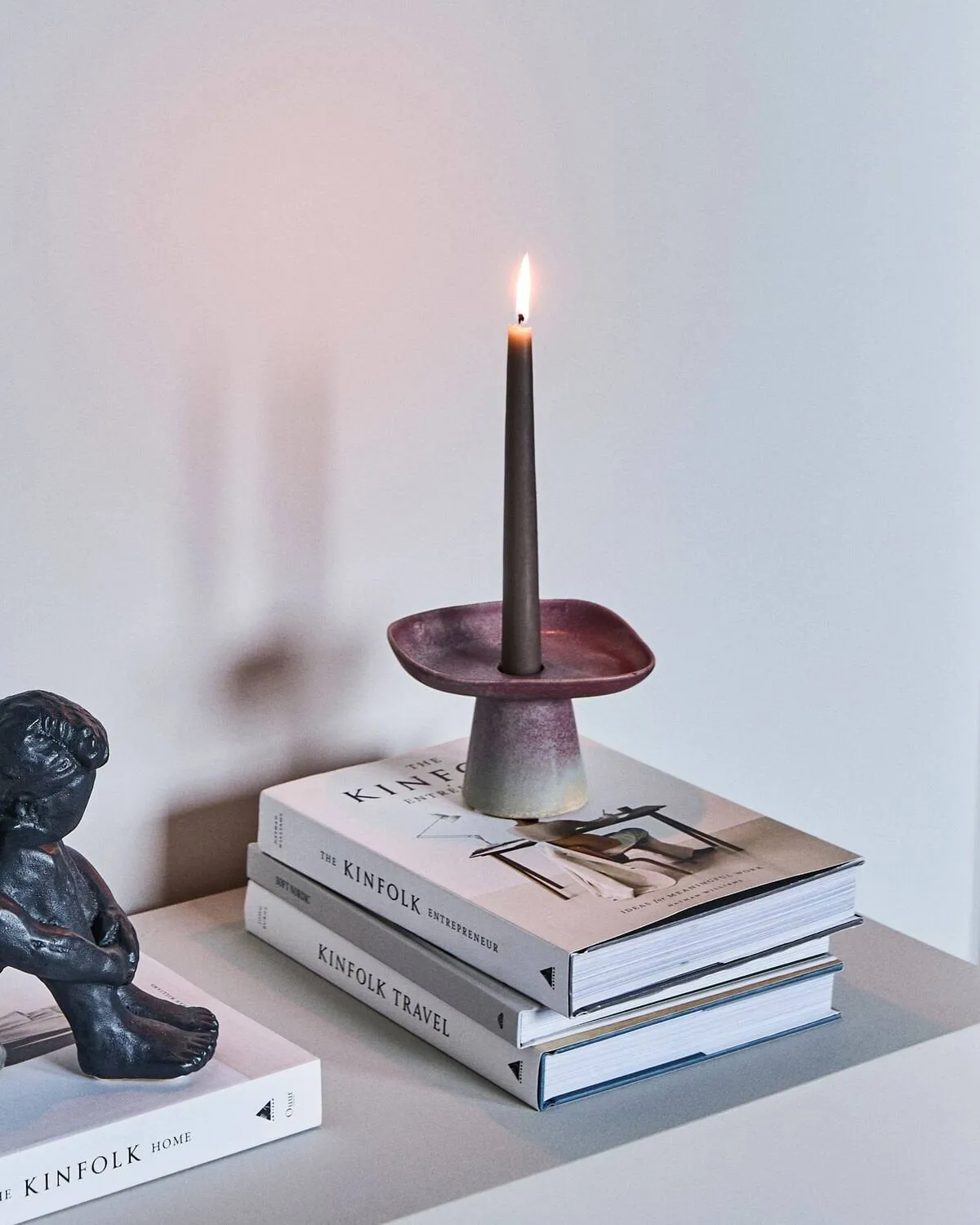 Shay candle holder, Dark purple House Doctor