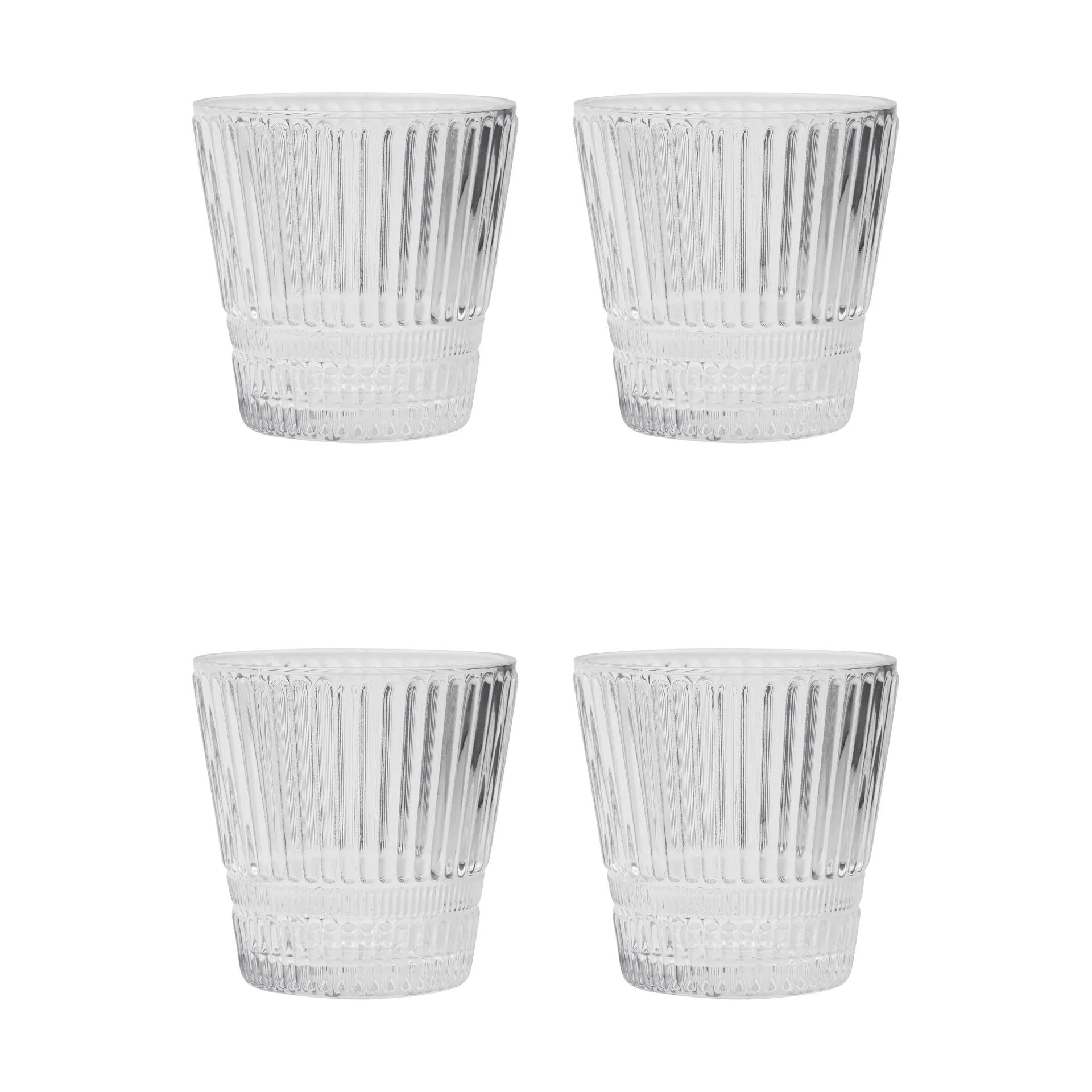 Slots water glass 4-pack, Clear House Doctor
