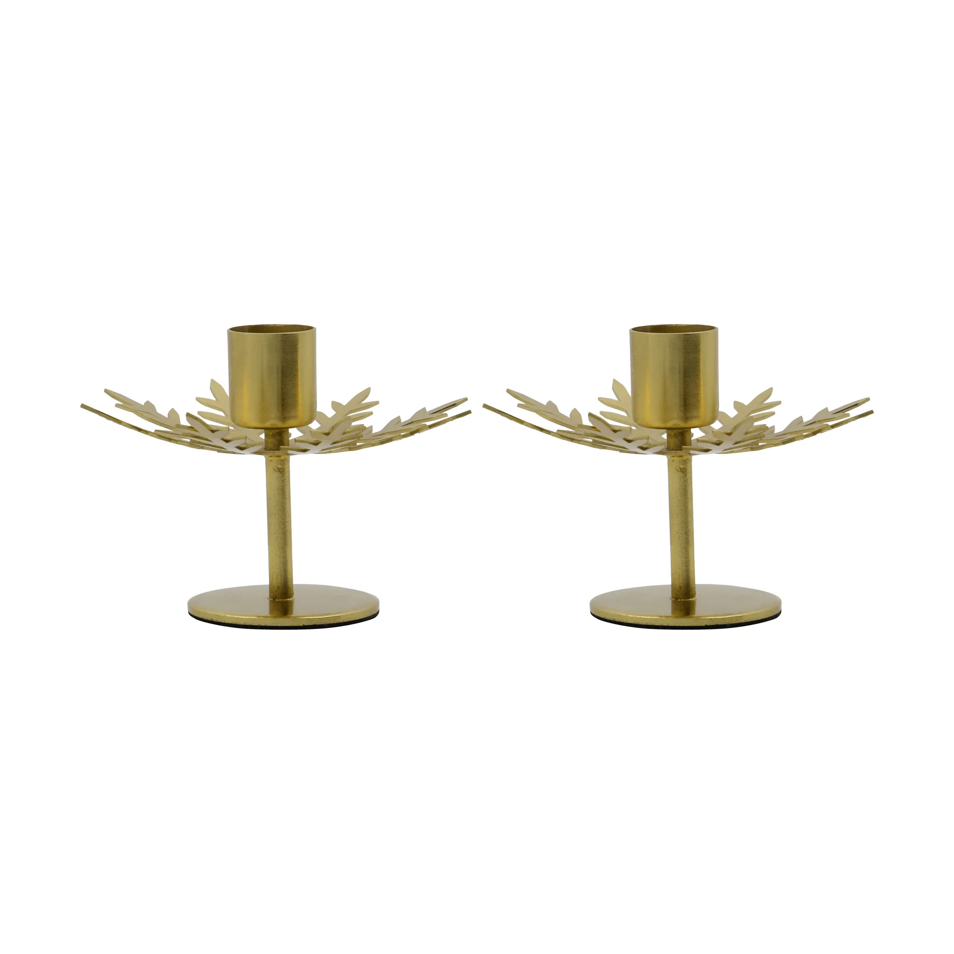 Snowflake candle holder 2-pack, Antique brass color House Doctor