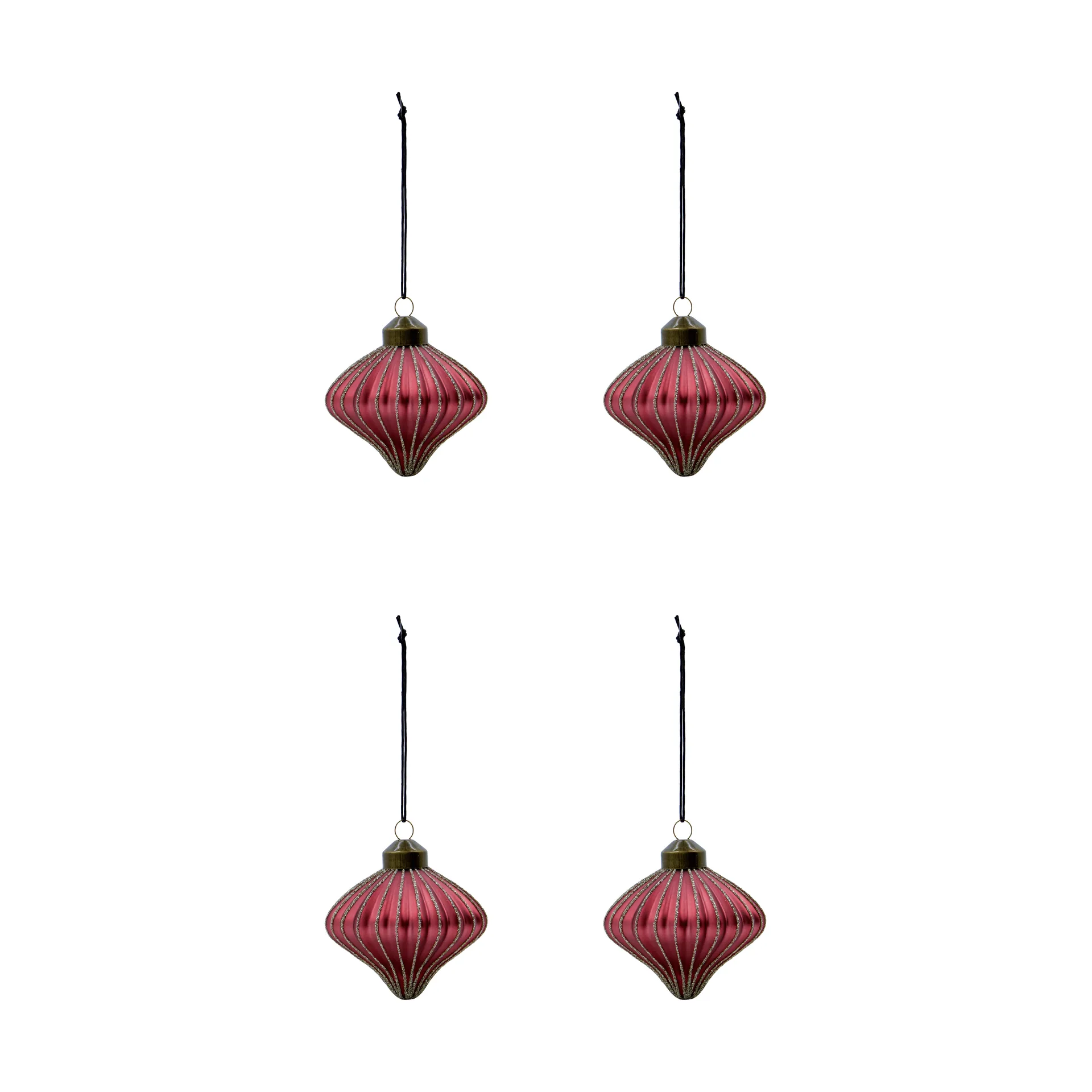 Spin Christmas ornament 4-pack, Dusty red House Doctor