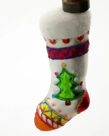 Stok Christmas stocking ornament, 4-pack - Red, white - House Doctor