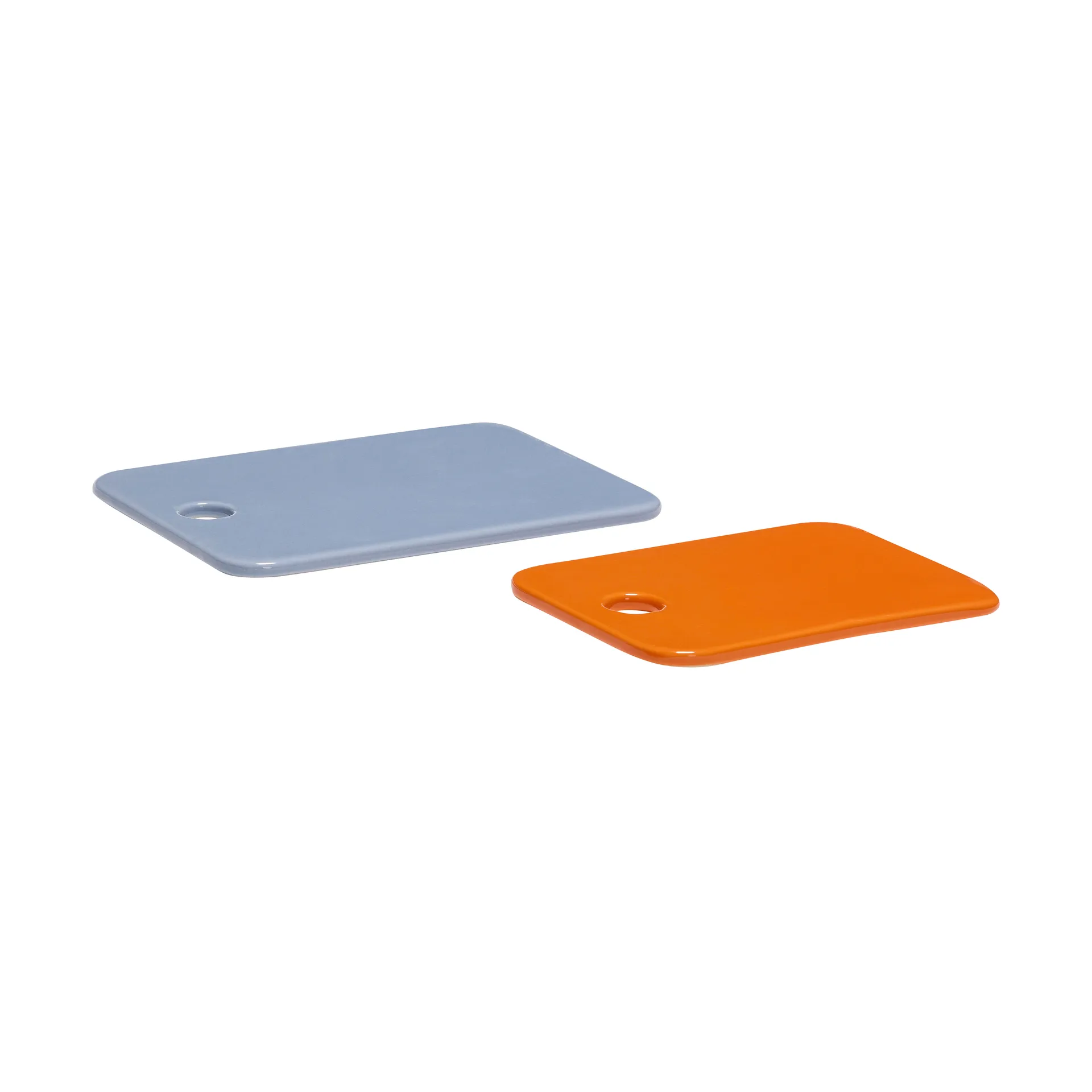Amare ceramic tray set 2 pieces, Blue-orange Hübsch