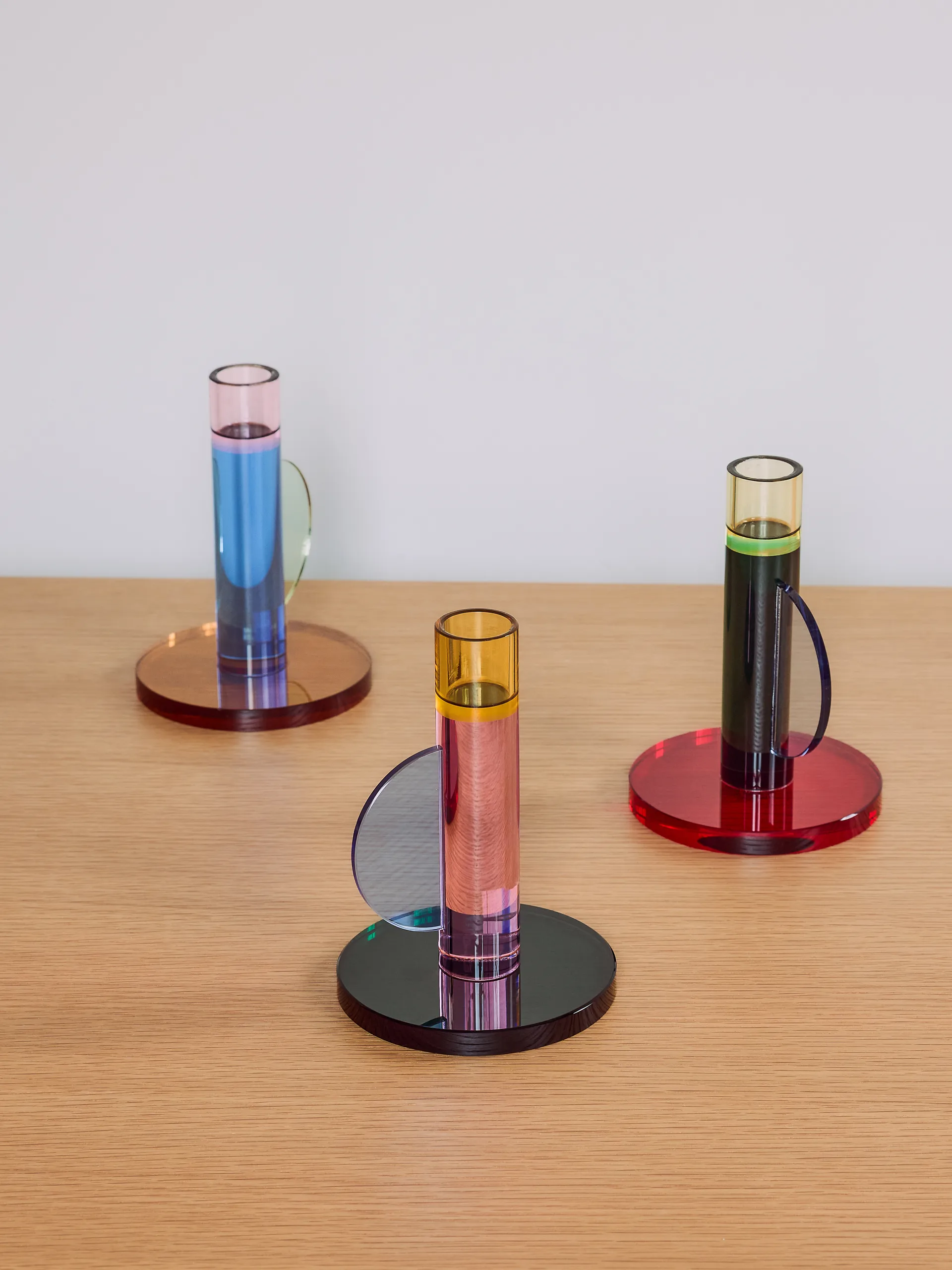 Astro candleholder, Pink Hübsch