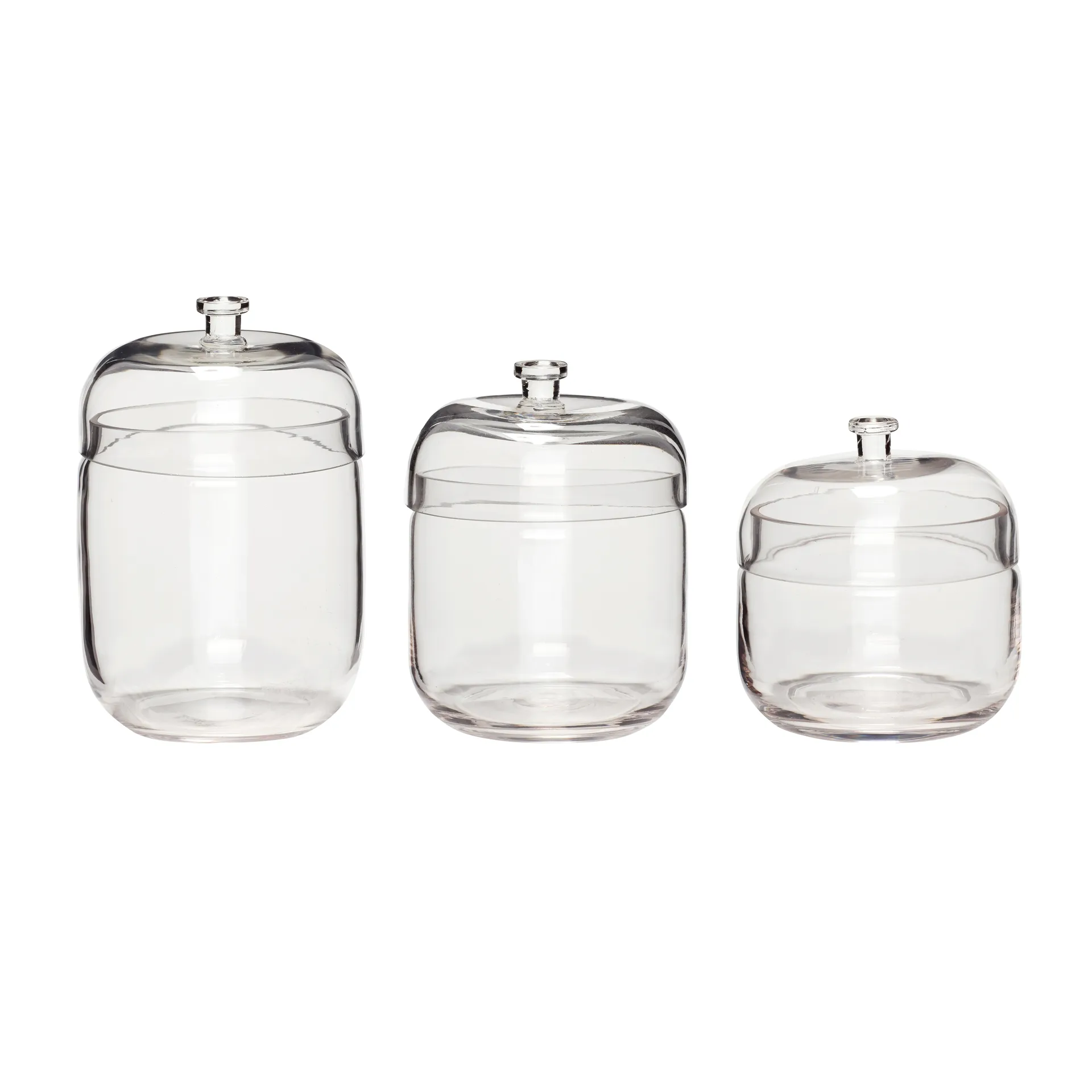 Can 3-pack, Clear Hübsch