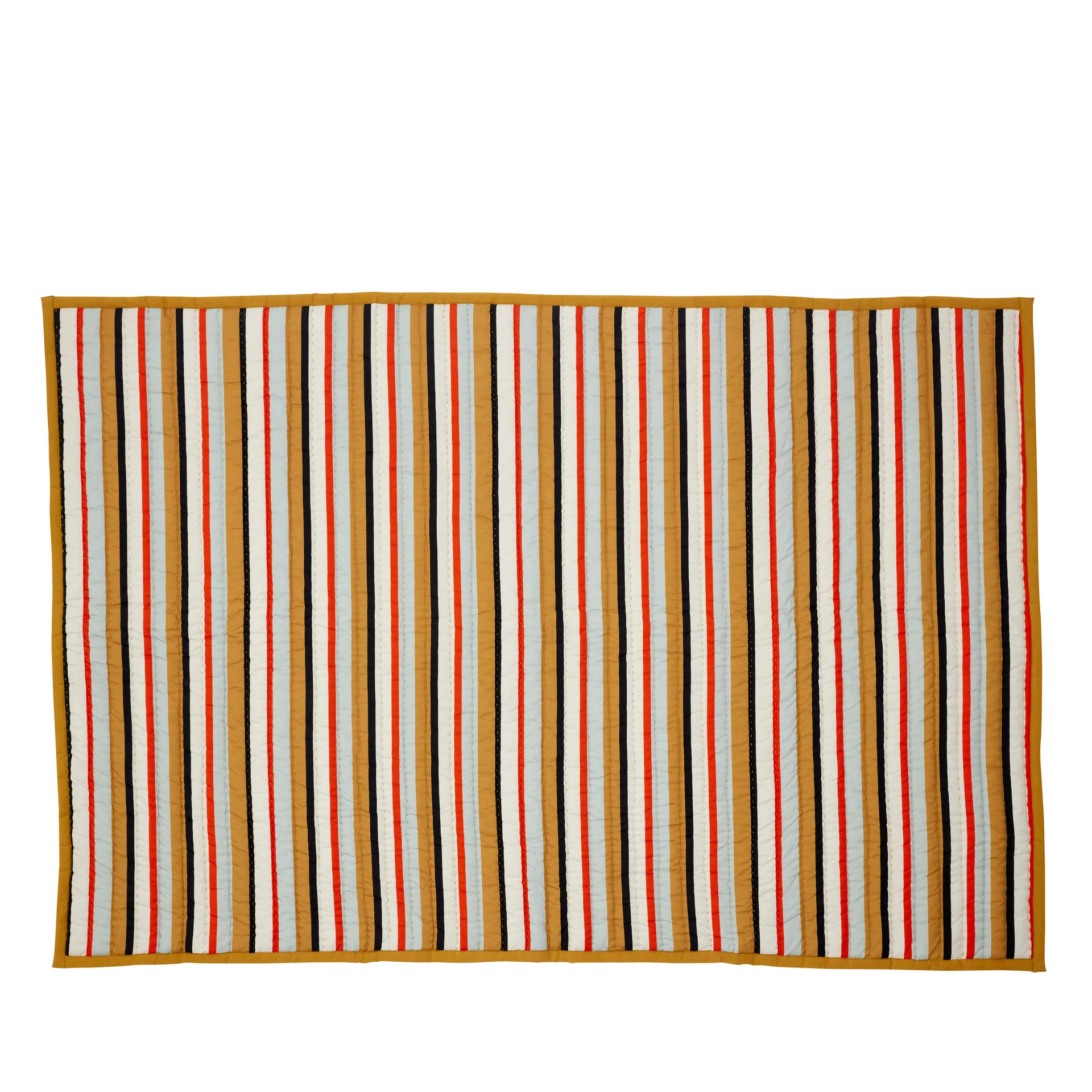 Cotton throw 140x200 cm, Brown-black-white-red-blue Hübsch