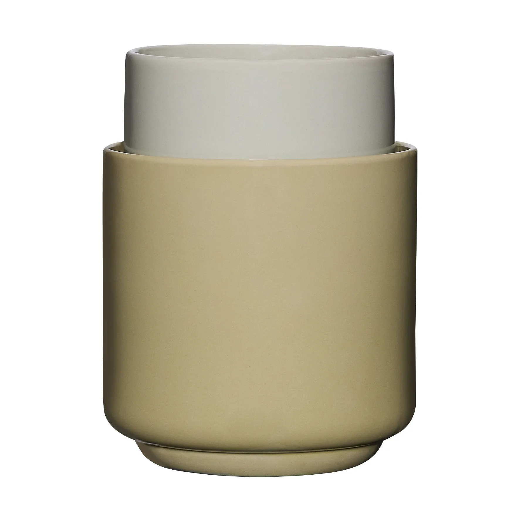 Deux pot set 2 delar, Light green-sand Hübsch