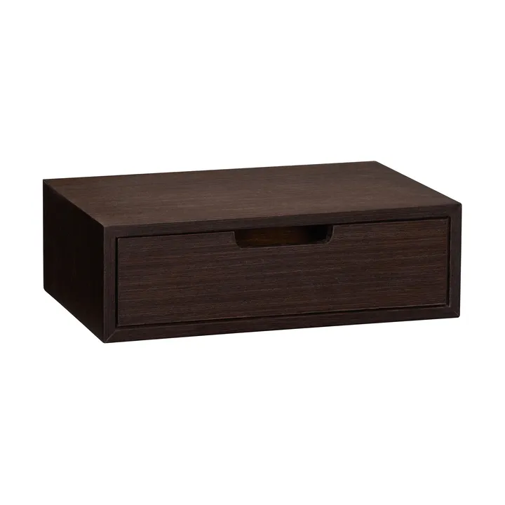 Hide storage box - Dark oak, 30x20x10 cm - Hübsch
