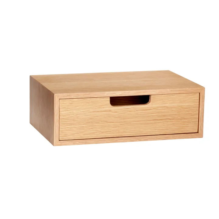 Hide storage box - Oak, 30x20x10 cm - Hübsch