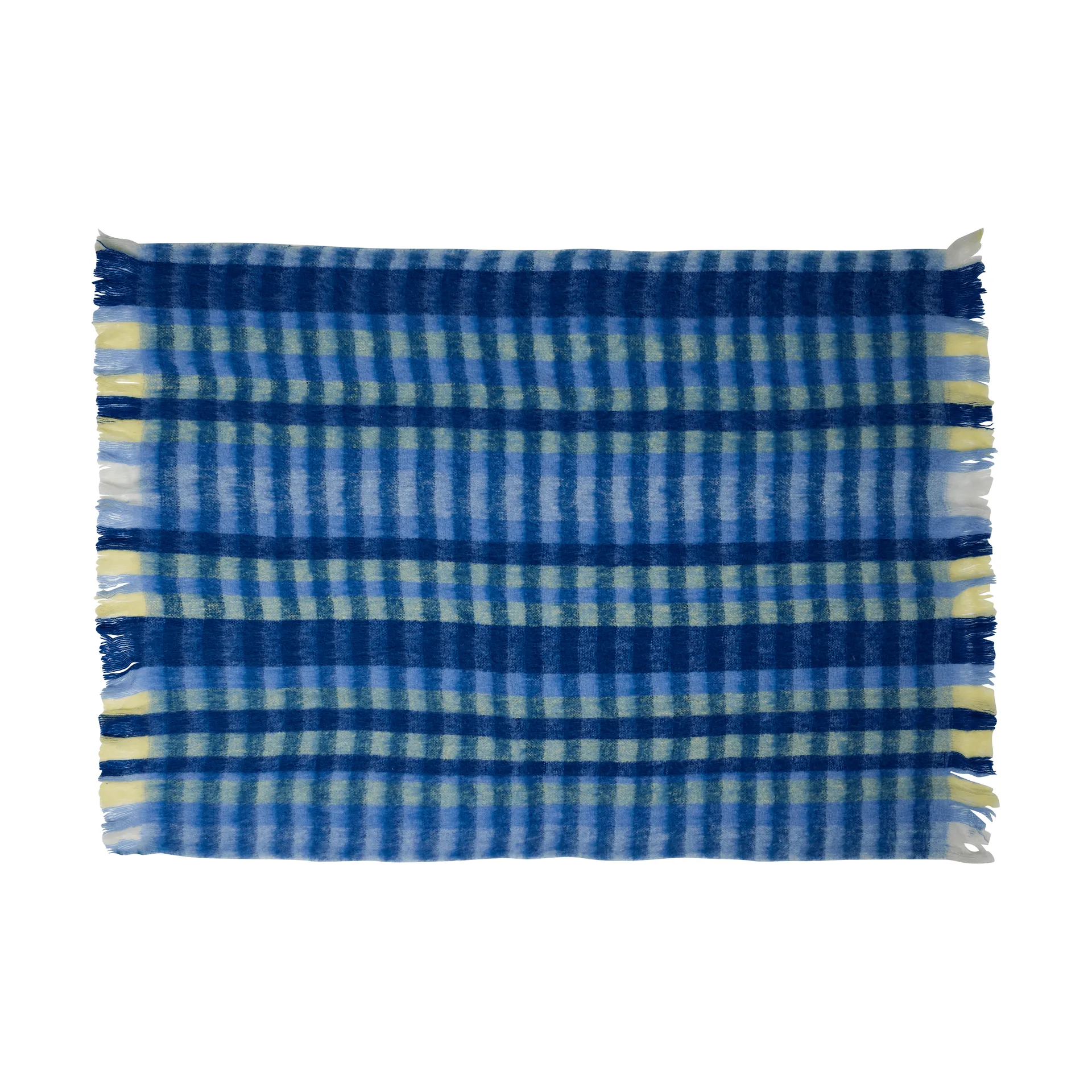 Loom throw blanket, Blue, 140x200 cm Hübsch