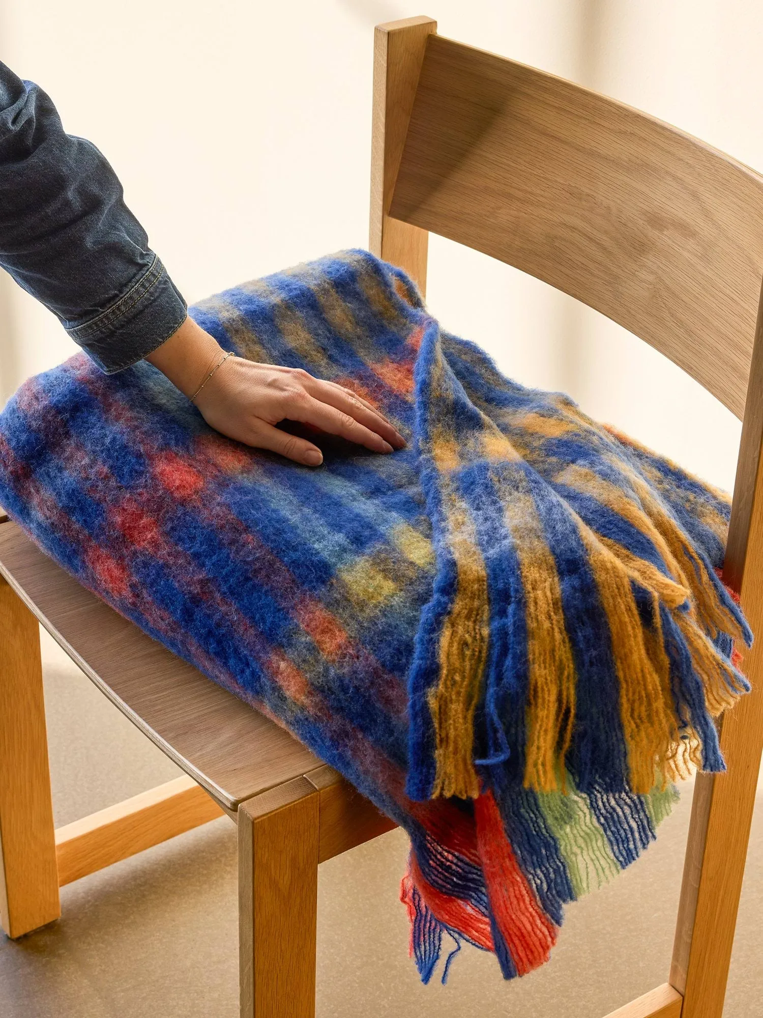Loom throw blanket, Multicolour, 140x200 cm Hübsch