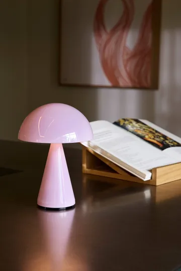 Mush portable table lamp - Light pink, 20 cm - Hübsch