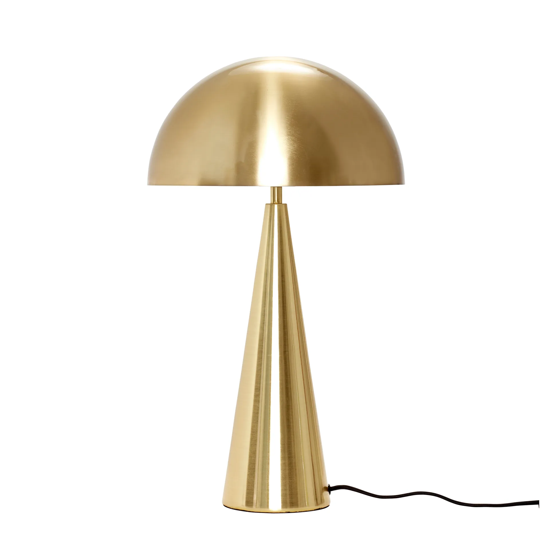 Mush table lamp, Brass, tall 50 cm Hübsch