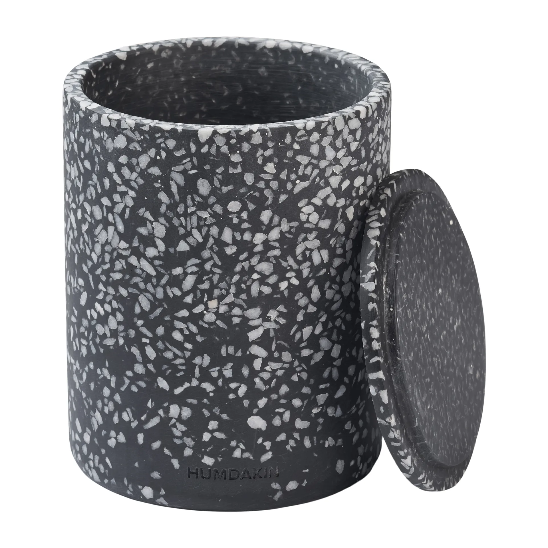 Humdakin Terrazzo vase with lid Ø10 cm, Black Humdakin