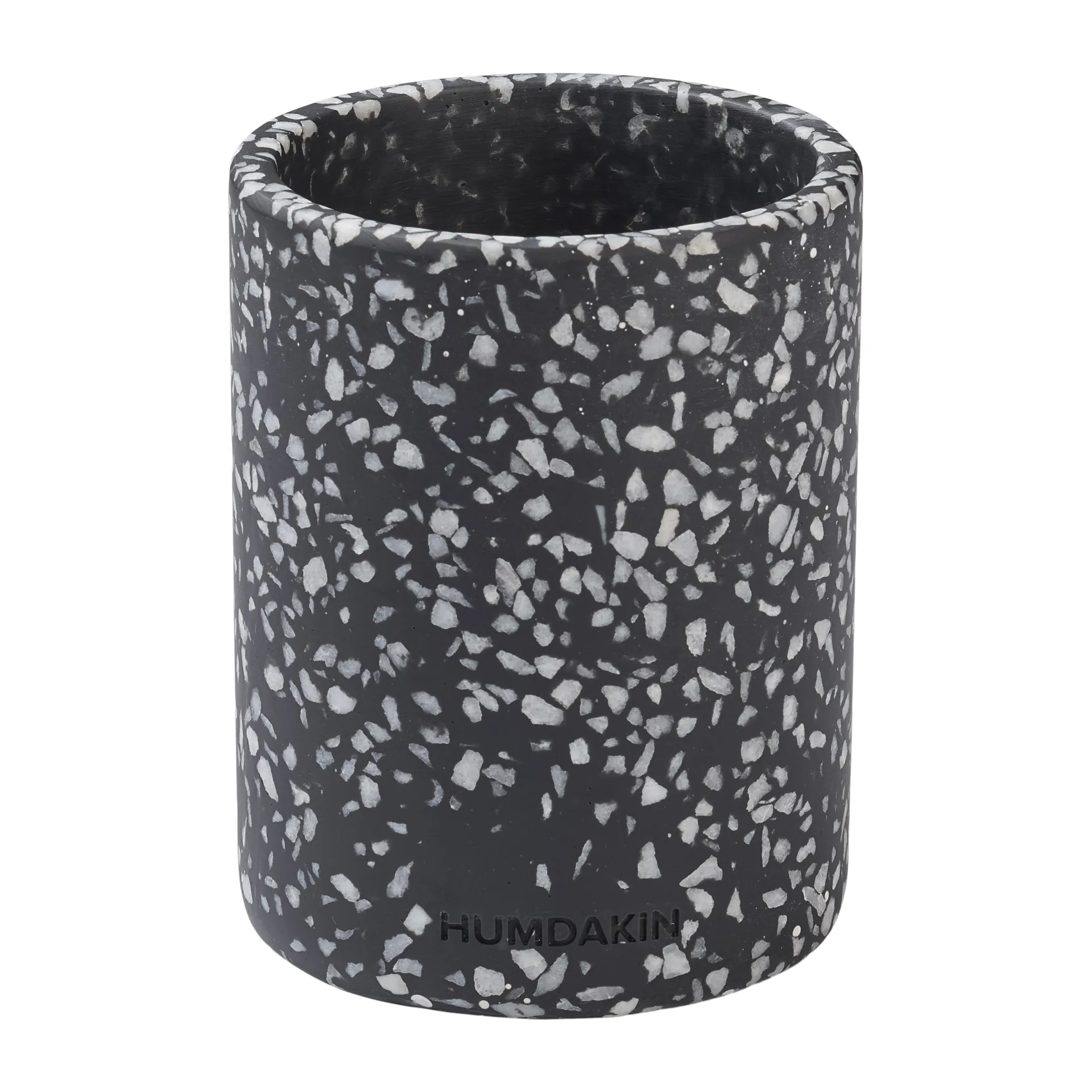 Humdakin Terrazzo vase with lid Ø10 cm, Black Humdakin