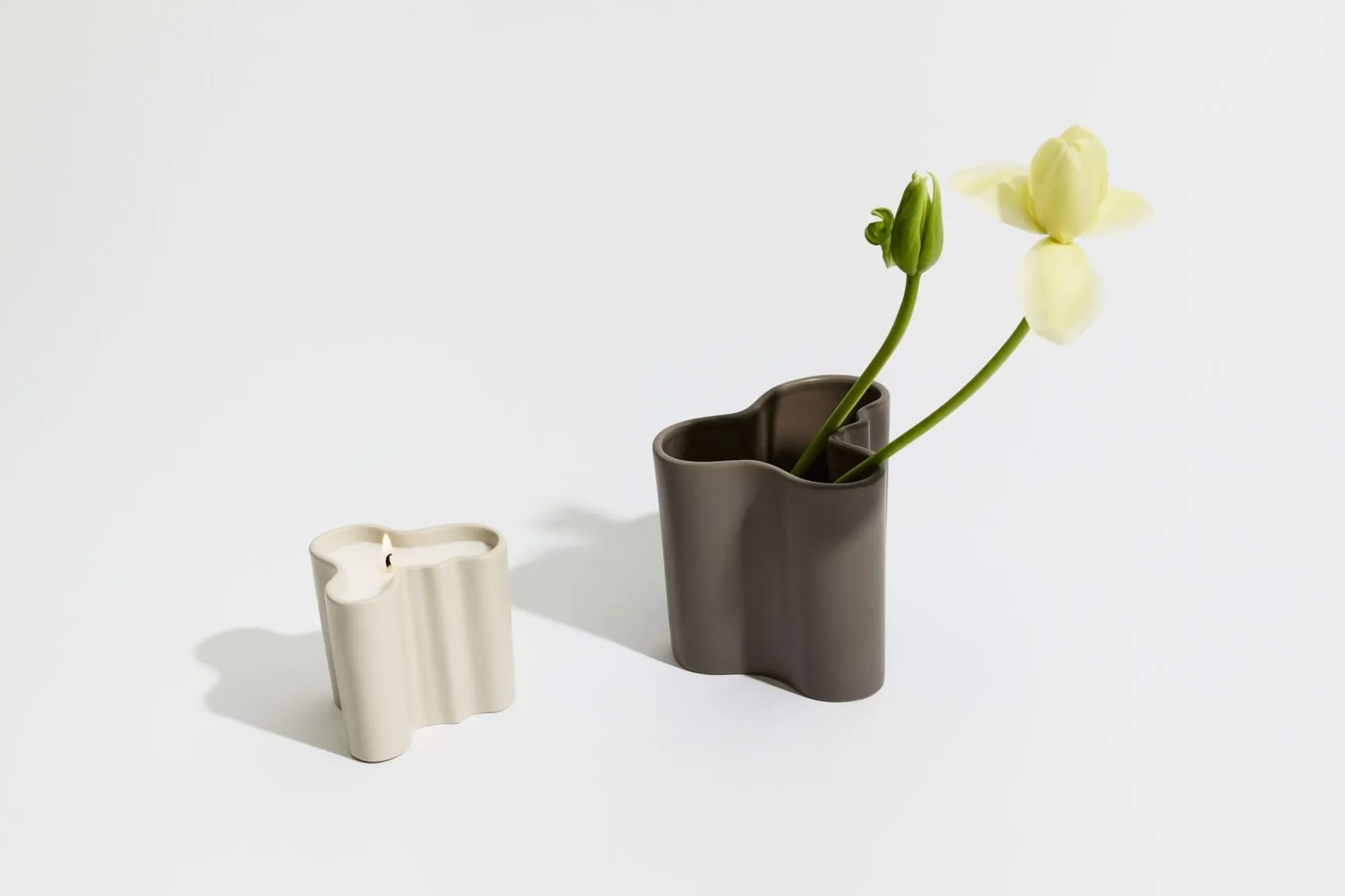 Aalto scented candle 11 cm, Ash Iittala
