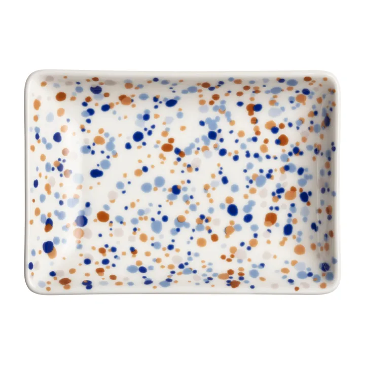 Oiva Toikka Helle A6 plate 10x15 cm - Blue-brown - Iittala
