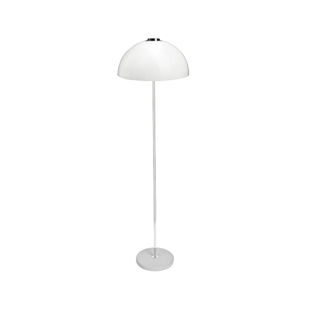 Kupoli floor lamp, Grey, metal details, white shade Innolux